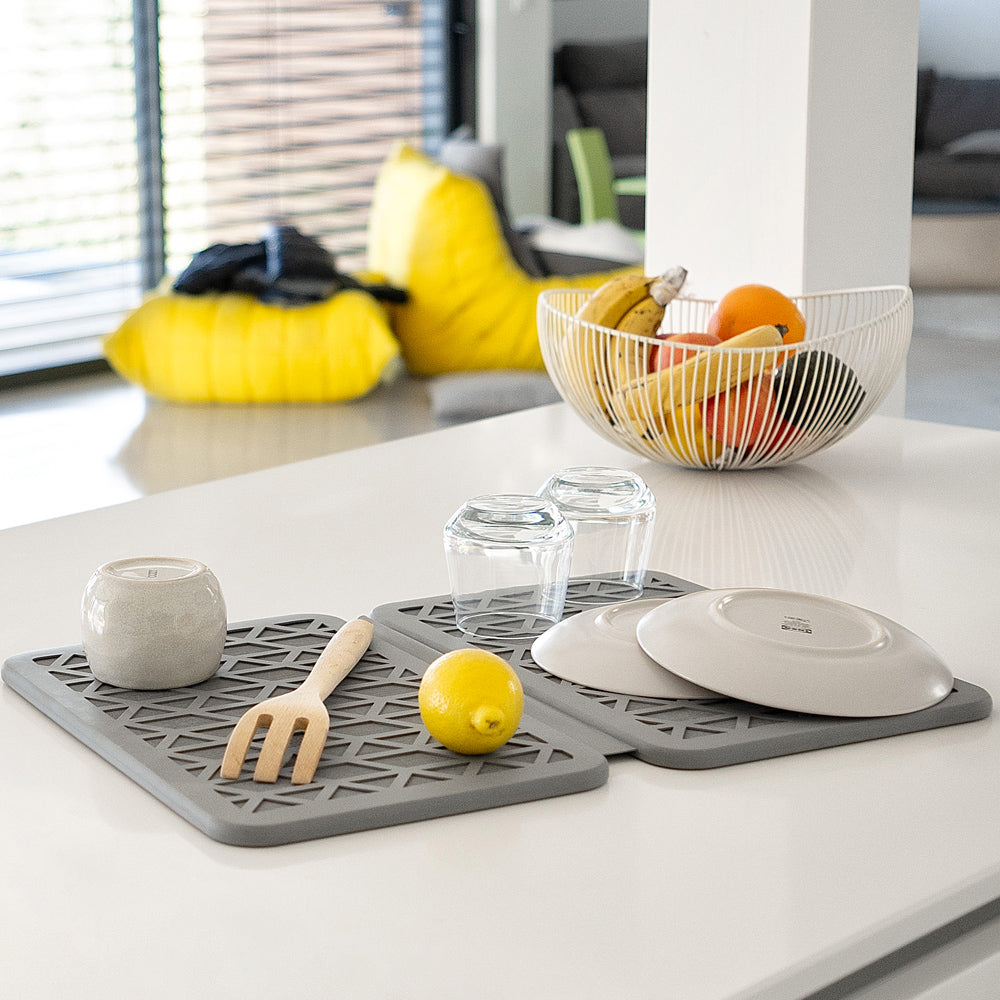 Tapis Egouttoir pliable Moopz anthracite